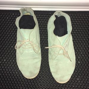 Teal suede shoes